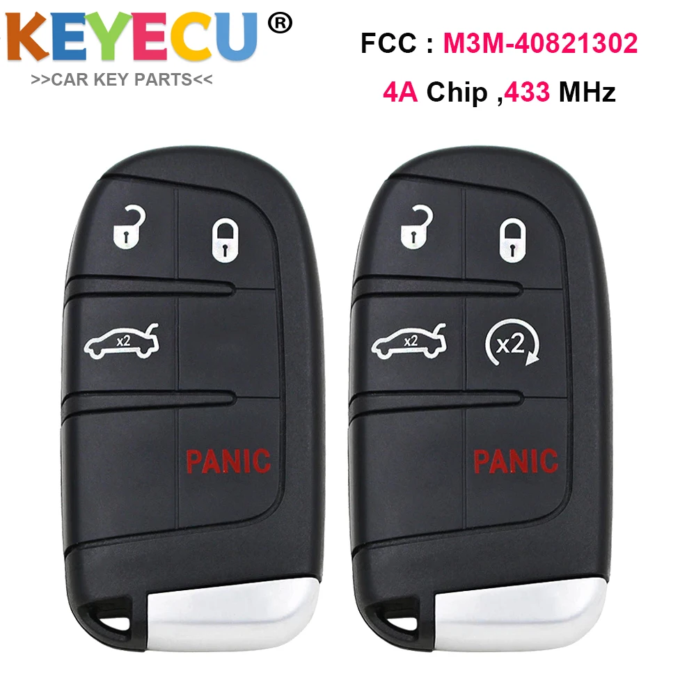 Keyecu For Chrysler 200 20152017 300 20192021 Smart Rmeote Key Fob