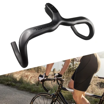 

Full Carbon Fiber Bike Drop Bar Lightweight Road Bicycle Bent Handlebar with 90mm Stem for Ciclismo 400/420mm Bike Parts