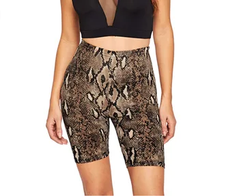 

2020 New Women's Print Gym Active Summer Cycling Shorts Stretch Basic Short Zebra pattern Leopard Short Fashion Streetwear