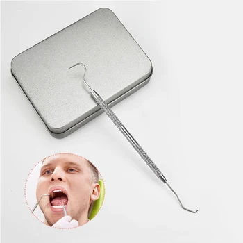 

1Pc Double Ends Dental Explorer Instrument Dentist Teeth Clean Hygiene Explorer Probe Hook Pick Stainless Steel Dental Tool