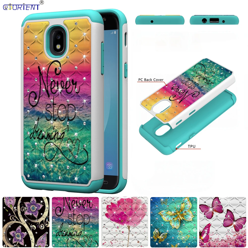 Блестящий чехол для Samsung Galaxy J3 Star V reach 2018 Express Amp Prime 3 бампер Sol Aura Алмазный