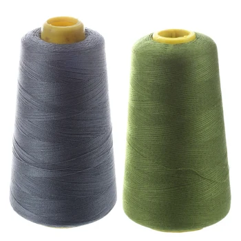 

2 Pcs Durable 3000 Yards Overlocking Sewing Machine Industrial Polyester Thread Metre Cones Color Polyester Sewing Thread, Gray