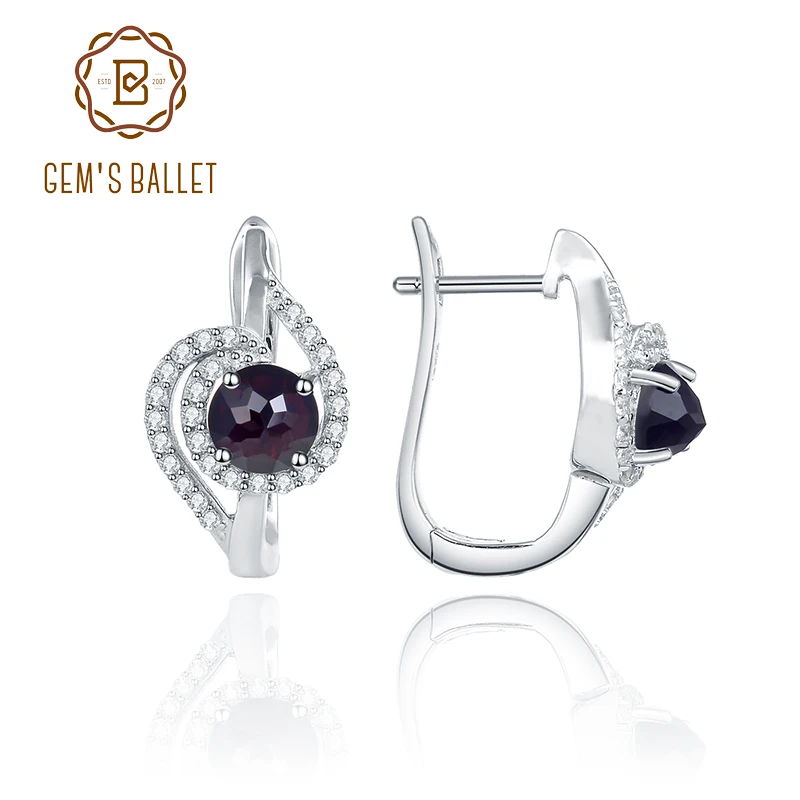 Gem балетки 925 стерлинговые Серебряные Серьги с драгоценными камнями натурального