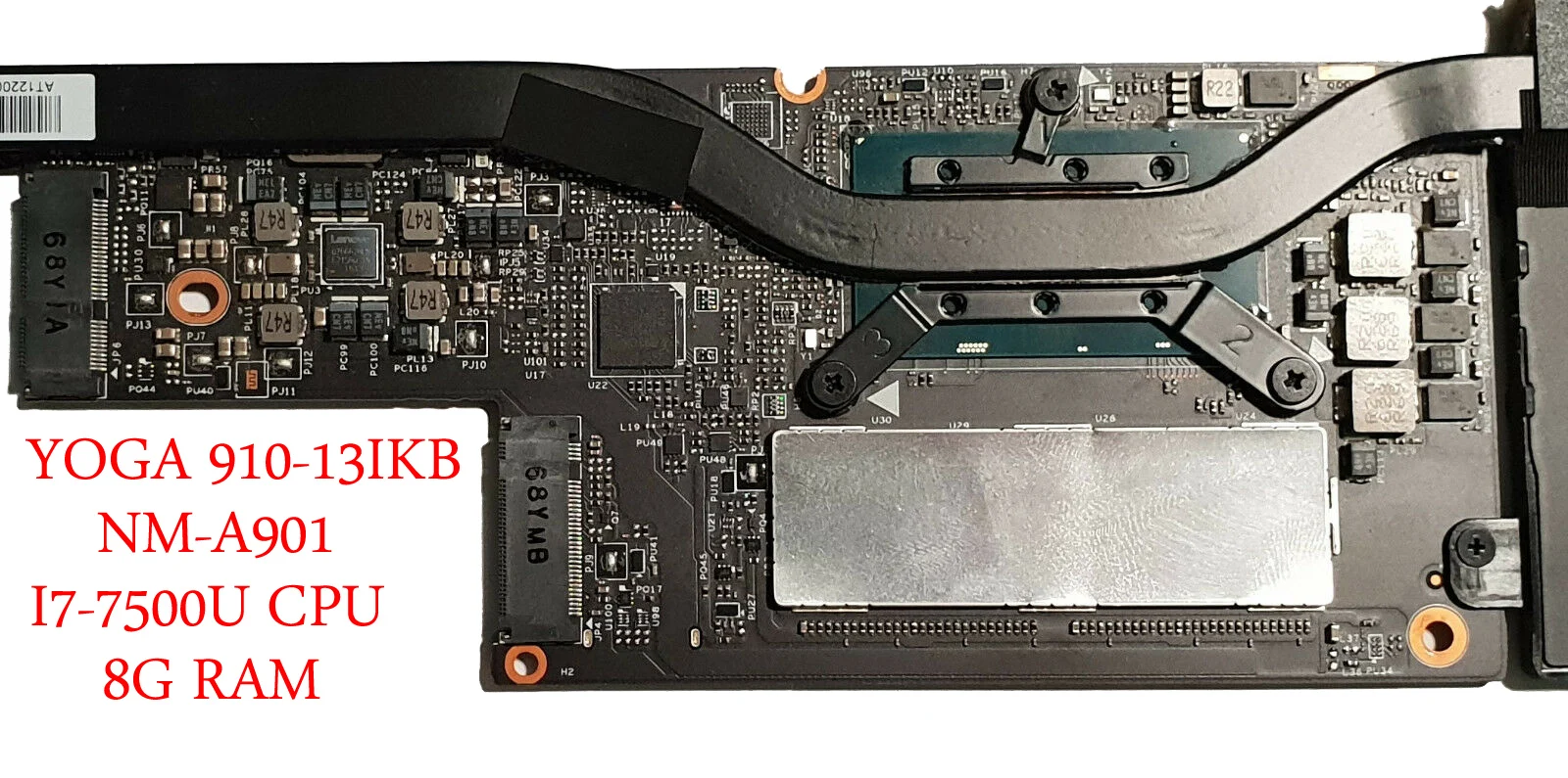 Материнская плата для ноутбука lenovo YOGA 910-13IKB NM-A901 5B20M35075 I7-7500 CPU 8G RAM 100%