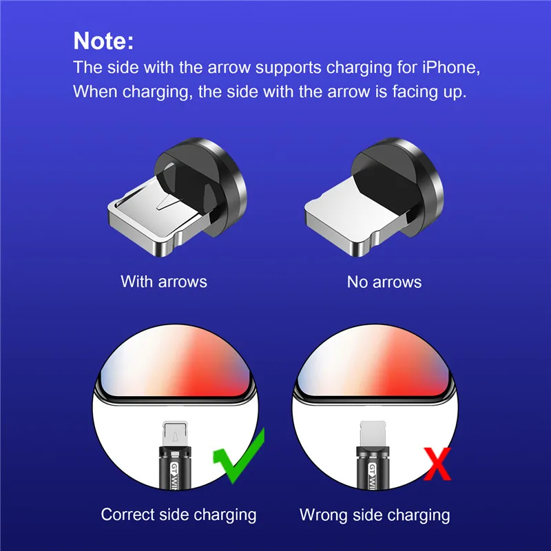 GTWIN 2м 3м Магнитный Micro Type C USB-кабель Адаптер для быстрой зарядки Зарядное устройство Магнитная зарядка для iPhone 11 pro max Xr X 8 7 6 плюс 6 s 5 s плюс iPad Samsung S9 S8 Note 7 mi Xiaomi Huawei P30 P20 Mate