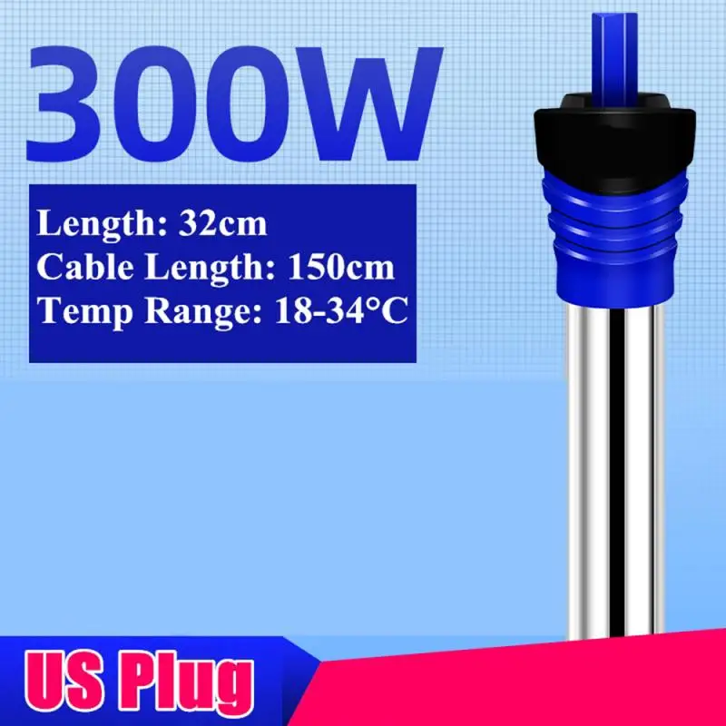 110V US 300W 110 v-220 v Регулируемый Температура термостат нагревательным элементом 25 W/50 W/100 W/200 W/300 W/500 W погружной аквариумный бак для нагревания воды - Цвет: 110V US 300W