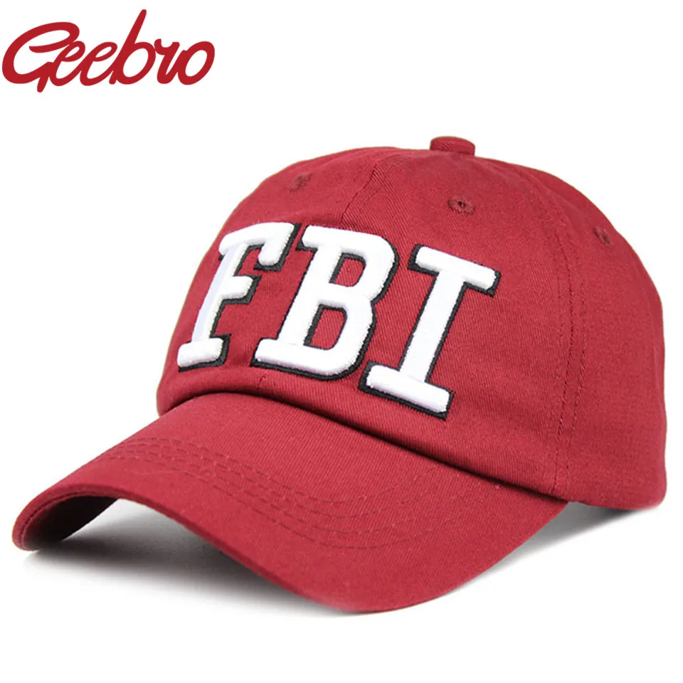 Geebro Women Fashion Cool FBI Police Snapback Baseball Caps Men Brand Unisex Army Sports Running Casual New Summer Sun Hats 3
