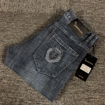 

BILLIONAIRE Jeans men 2020 new Summer thin cotton elasticity Business zipper British Casual Breathable size 29-42 free shippng