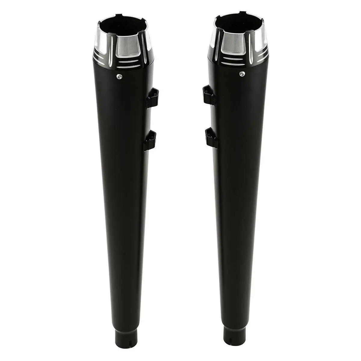 Motorcycle Black Megaphone Slip-On Mufflers Exhaust For Harley Touring Road King Bagger Dresser 95-16 96 97 98 99 00 01 02 03 04