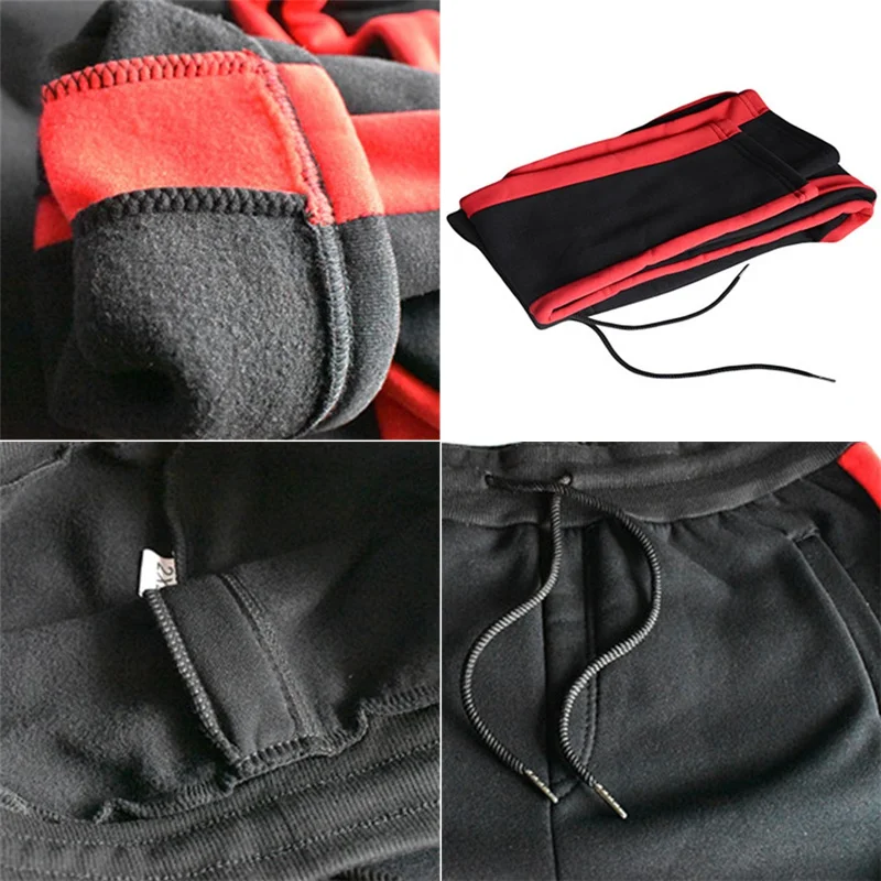 Men Jogger Pants Fitness Bodybuilding Gym Long Pants Spring Autumn Side Stripe Zippered Casual Fashion Men Sweatpants Trousers 6