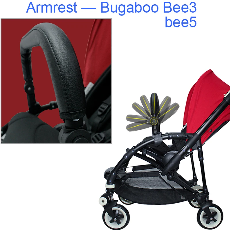 Bugaboo-reposabrazos frontal de cuero para coche, accesorios de cochecito de bebé, parachoques, reposabrazos, para Bugaboo Bee3 Bee 5