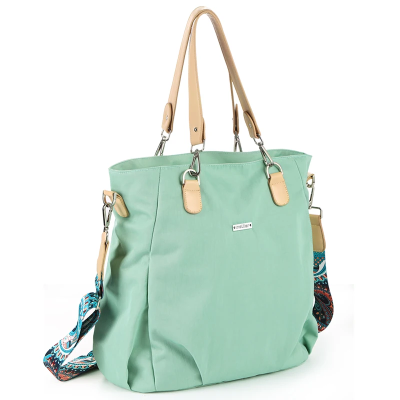 Модная одноплечевая наклонная Водонепроницаемая нейлоновая сумка для мамы с большой емкостью для мамы и ребенка, исходящая Сумка Для мамочки - Цвет: Зеленый