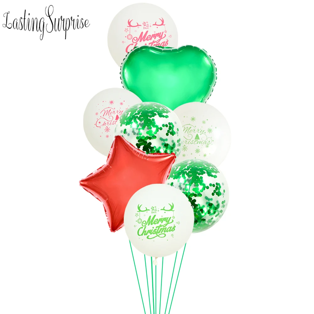 

1set Merry Christmas Balloons Set Candy Balloon Foil Christmas Tree Latex Balloon Kids Room Decoration Home Accessories