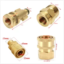 

1/4" Quick Connect Coupler Adapter Washing Pressure Washer Connector for Quick Connecting Garden Hose Car Washer