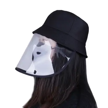 

Adult Face Eyes Protective Cover Mask Transparent Anti-fog Protect Epidemic Mask Anti Dust Windproof fisherman hat Facial Cover