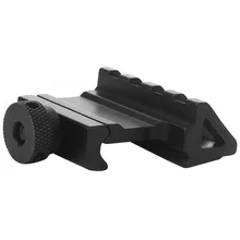 45 graus ângulo tático escopo montar alumínio 4 slot trilho lateral rts vista airsoft 45mm 20mm picatinny pistola base adaptador
