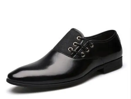 Большие Size39-44 мужские свадебные модельные туфли Цвет черный коричневый