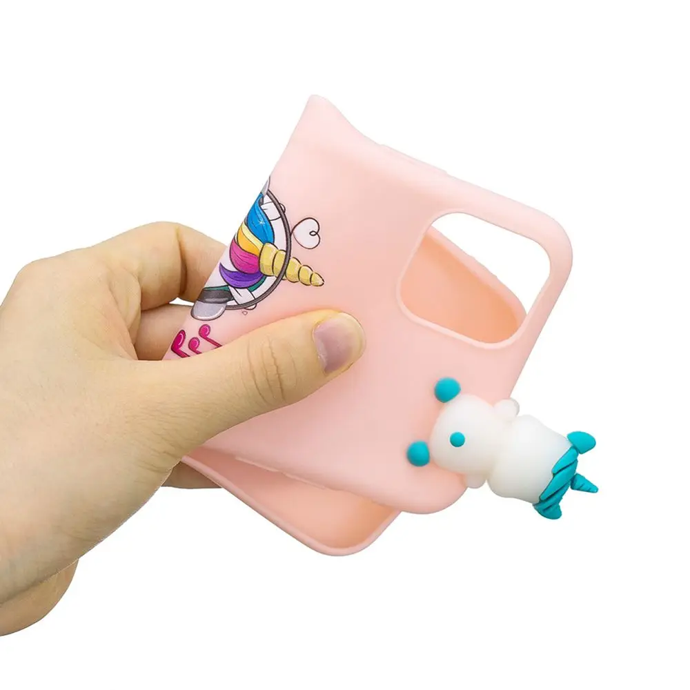 Чехол для Galaxy A11 Samsung A01 A21S A31 A41 чехол S20 + 3D Kawaii Единорог панда Медведь Чехлы A51 A71 A20S