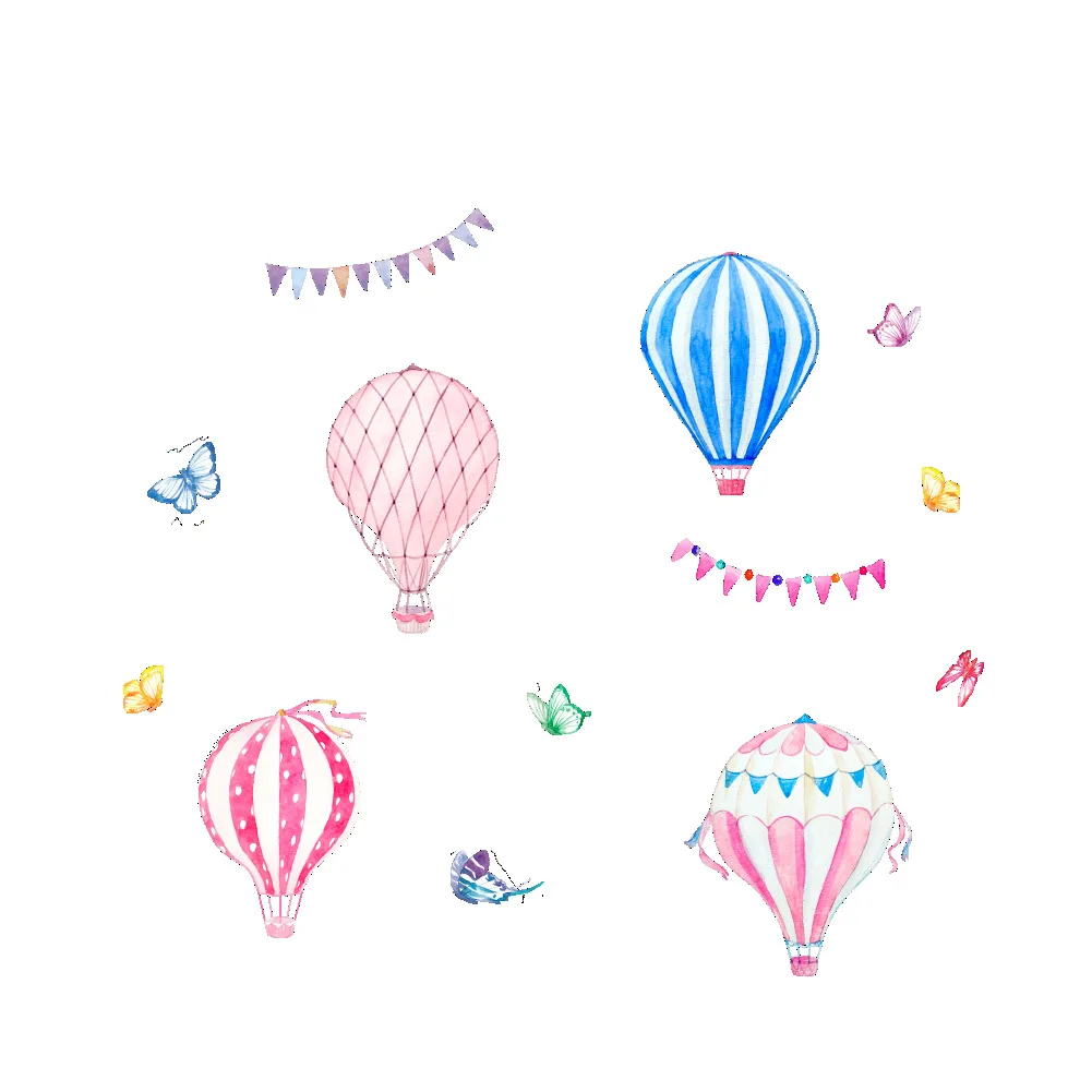 Мультфильм наклейки на стену милый воздушный шар для школьного Кабинета, детского сада украшения стены детской комнаты декоративные наклейки на стену