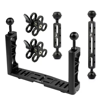 

Diving Underwater Lighting Arm Bracket System Handle Grip Stabilizer Rig for Housing Diving Case or Video Torch Flash F14C-1