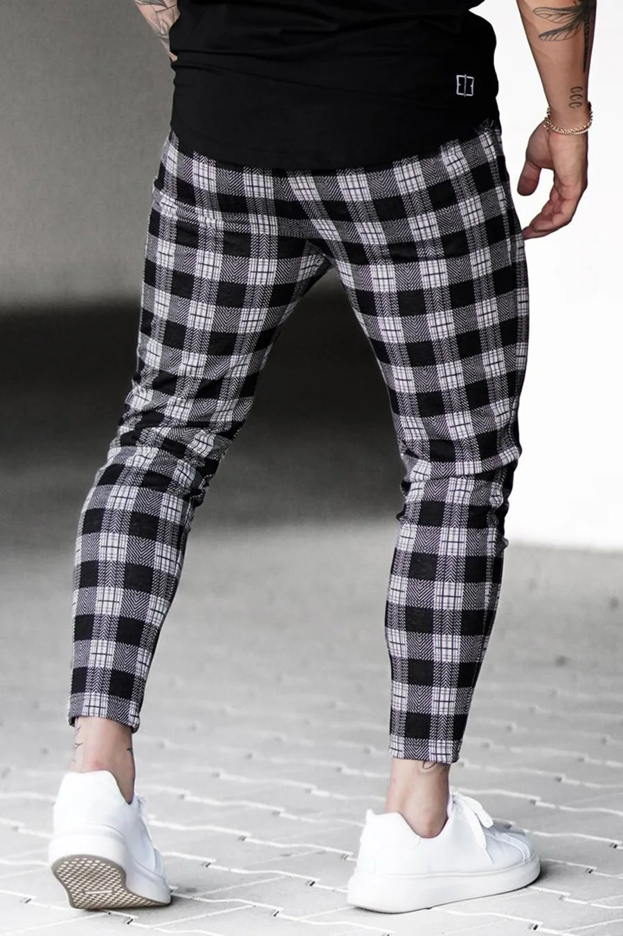 Pants Men Joggers Sweatpants Autumn Streetwear Trousers Plaid Casual Sports Mens Pants