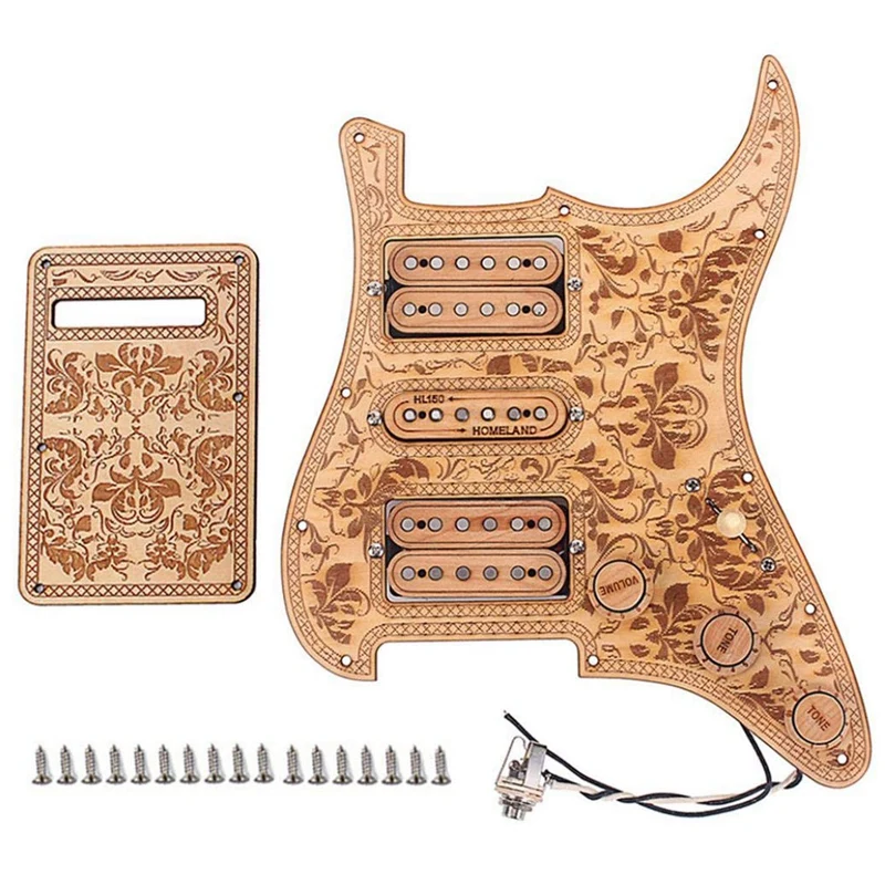 

XSXS--3-Ply Maple 11 Hole HSH Loaded Prewired Electric Guitar Pickguards Pickups