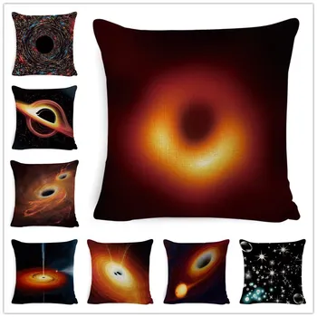 

Universe Black Hole Pillow Cover Einstein Relativity Cushion Cover Polyester Waist Pillow Case Household Products Hotel Decor