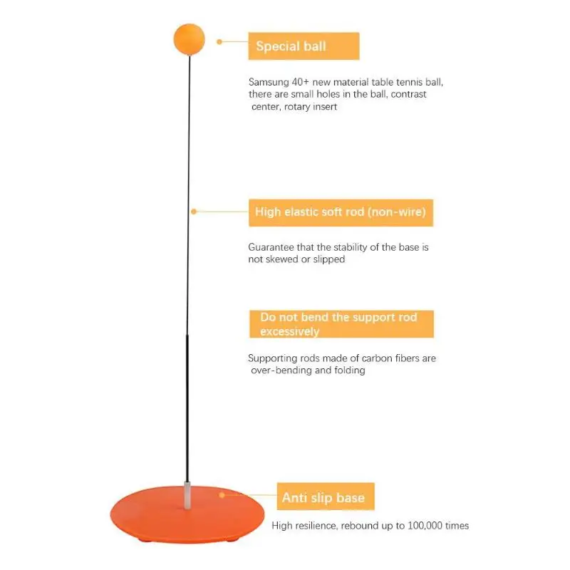 Портативный тренировочный инструмент для пинг-понга, мягкий вал, профессиональный тренировочный тренажер, машина для самообучения, набор мячей для настольного тенниса, домашние упражнения