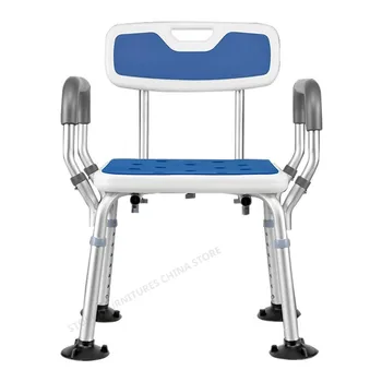 

Toilet Chair For Elderly Toilet Foot Stool Shower Seat Shower Chair Toilet Step Aluminum Alloy Adjustable Height Non-slip Stable