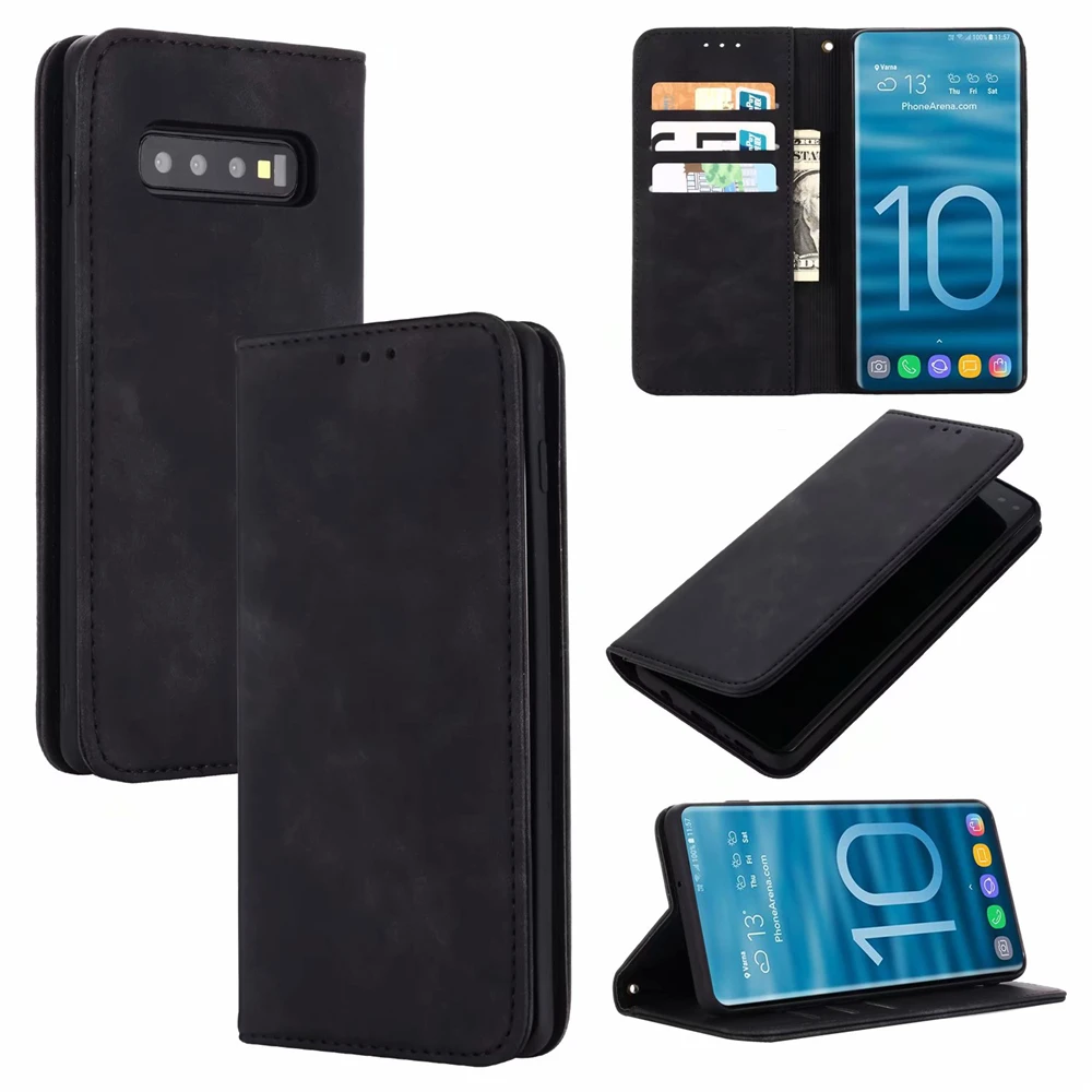 Магнитный кожаный флип-чехол для телефона для Samung Galaxy S8 S9 S10 Plus S10E роскошный противоударный чехол-кошелек с карманом для карт