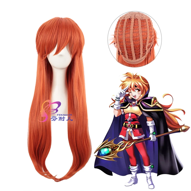 Japanese Anime Slayers Lina Inverse Cosplay Wig Lina Inverse Role Play Orange Styled Long Synthetic Hair Wig Aliexpress