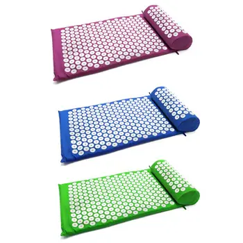 

Acupressure Mat Pillow Set Mat Spike Yoga Mat for Massage Wellness Relaxation and Tension Release Muscle Relaxation