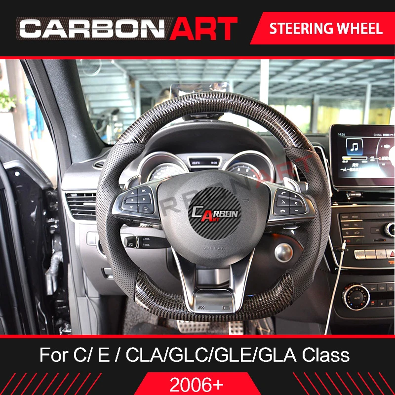 Рулевое колесо для Mercedes C E class W176 CLA GLC GLE C180 C200 CLA180 E400 W218 рулевое из углеродного