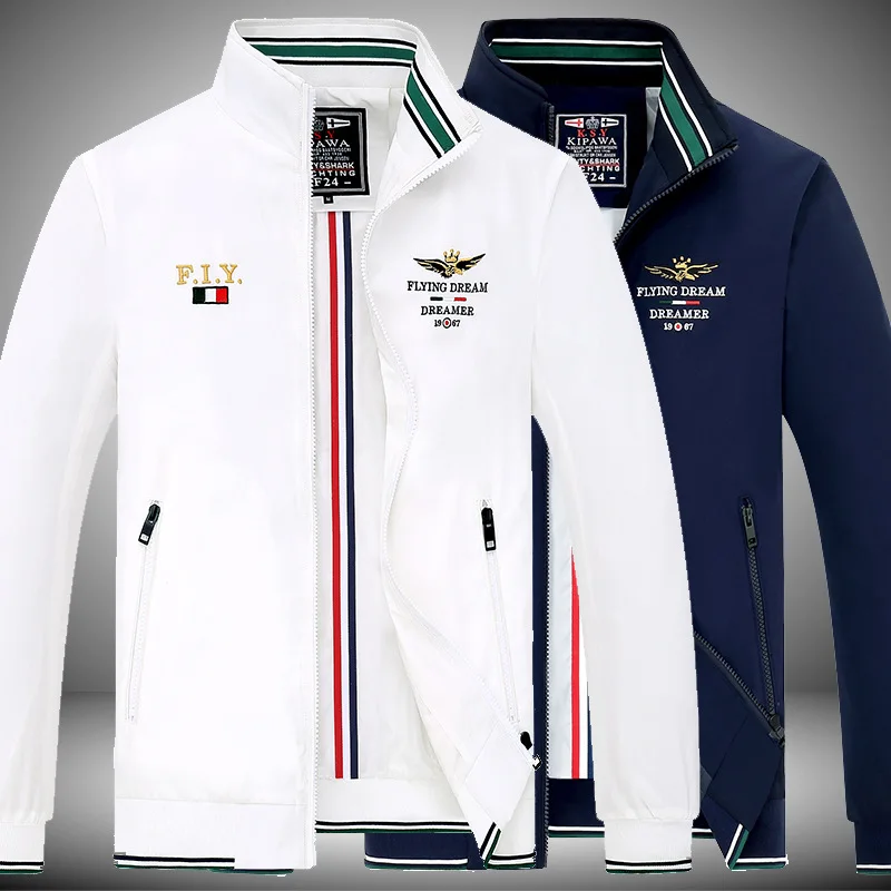 

2020 Shark Autumn New Top Men's Fashion Printed Embroidered Bomber Jacket Men's Youth Handsome Streetwear Windbreaker Clothing