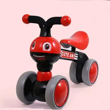 

Child Balance Bike Thicken Carbon Steel Frame Mute Tire Cortex Padded Seat Student No Pedal Sliding Car