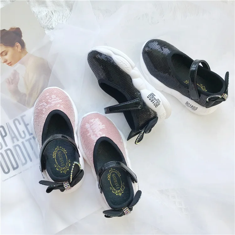 

Girls Shoes Autumn Children Sequins Sneakers Cute Cartoon Casual Shoes