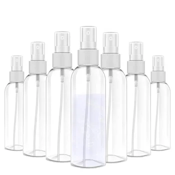 

PET Plastic Spray Bottles 100ml 50ml 30ml Fine Mist Empty Refillable Bottles Bulk for Alcohol Sanitizer Cleaning Container 20PCS