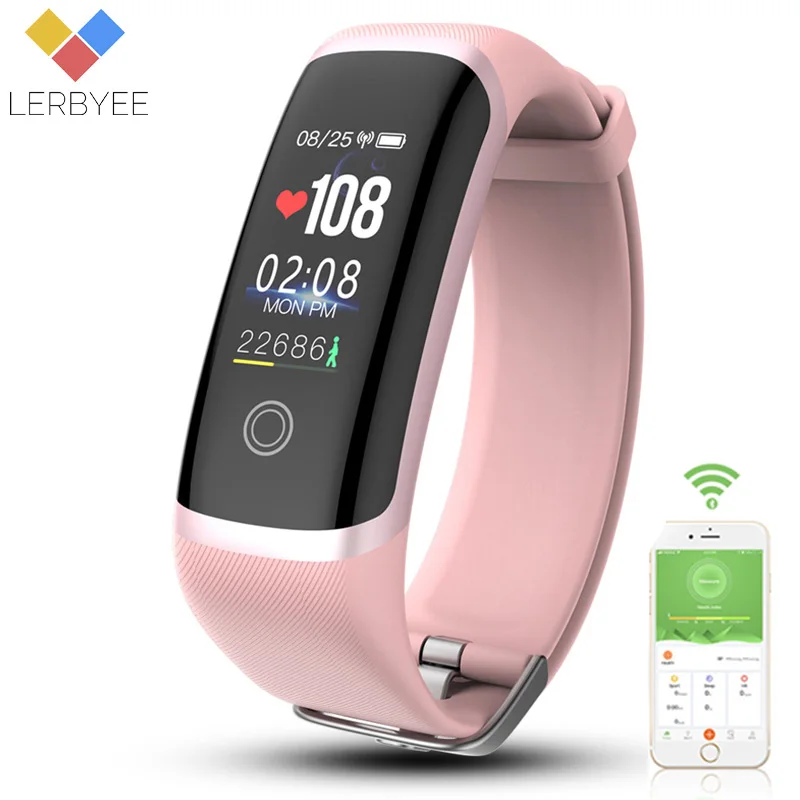 

Lerbyee M4 Smart Band blood pressure Monitor Nrf52832 Fitness Tracker Watch Color Screen Call Reminder Smart Wristband for IOS