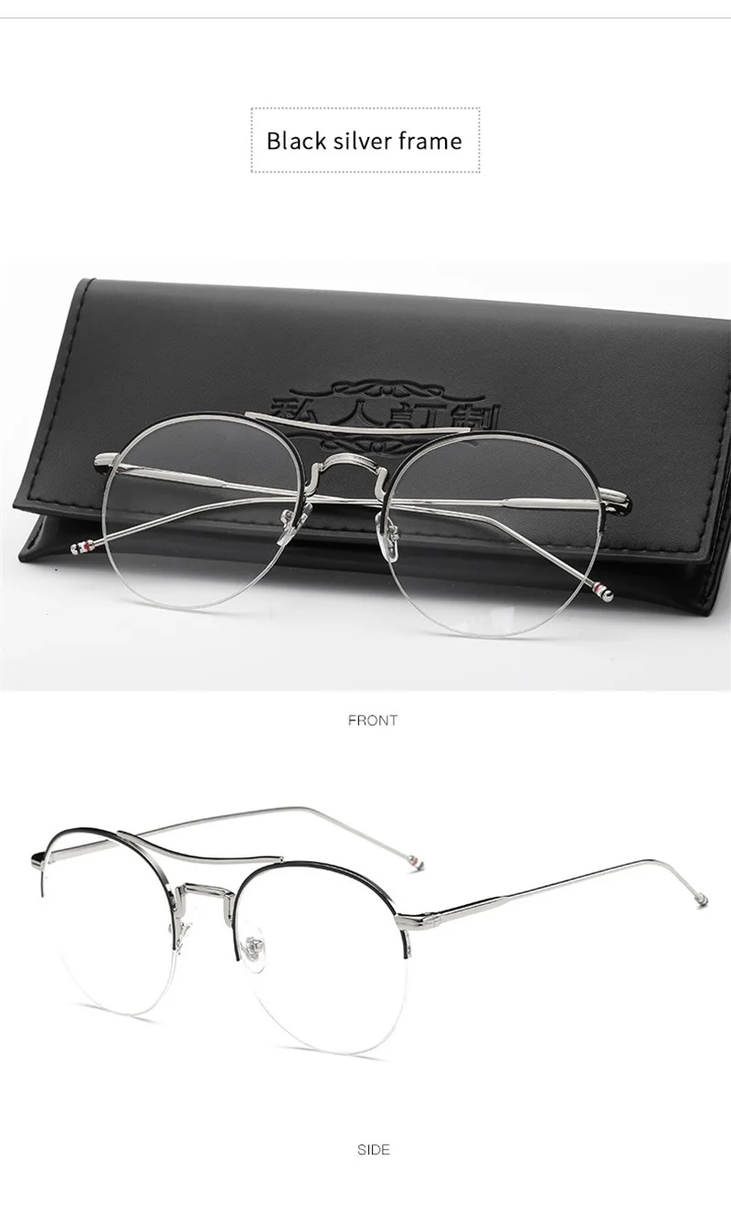Классические мужские и женские металлические очки, оправа из сплава, анти синие прозрачные линзы, модные ретро очки для чтения, женские оптические очки