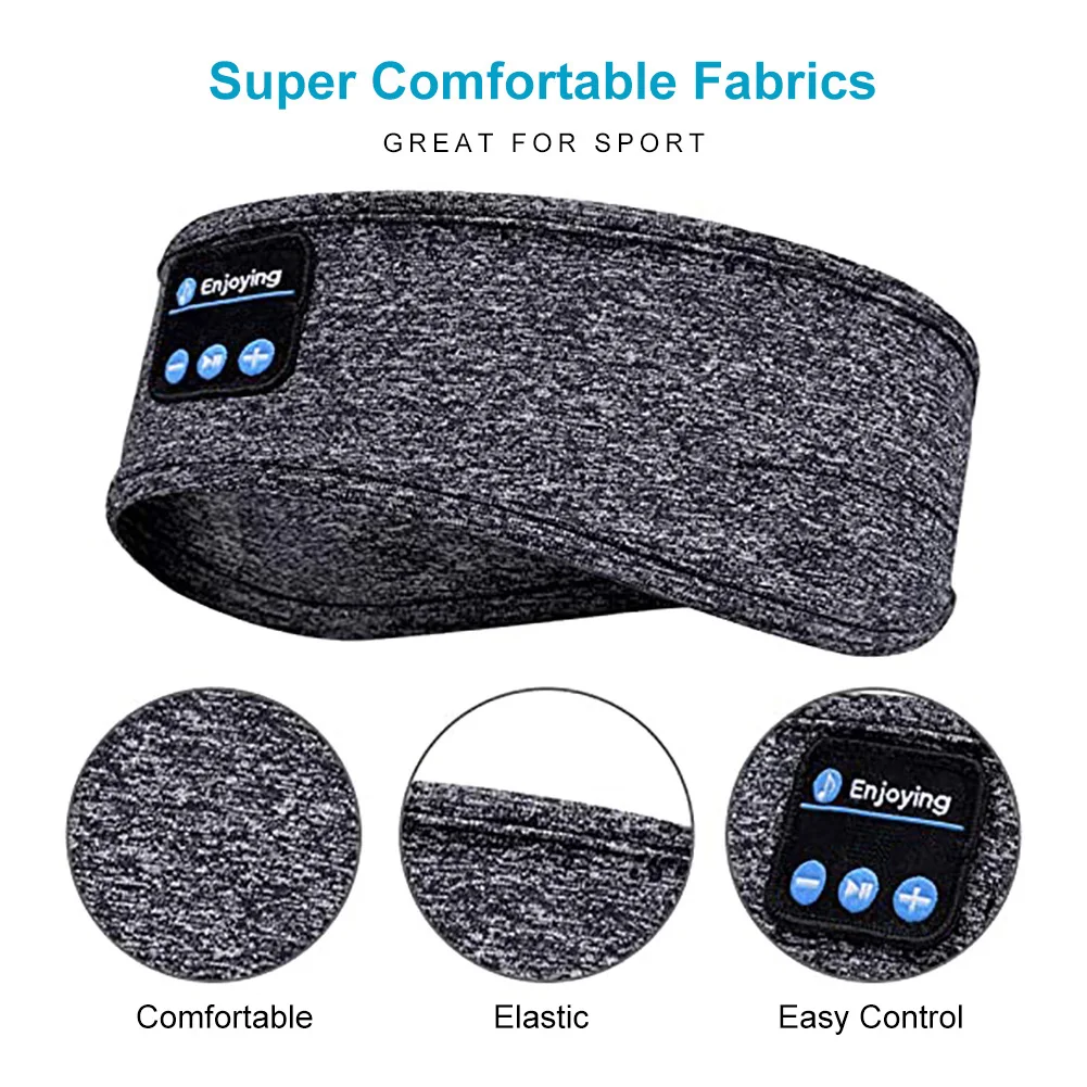 Wireless bluetooth 5.0 Earphones Sleeping Eye Mask Music player / Sports headband Travel Sweatband Headset Speakers Headset