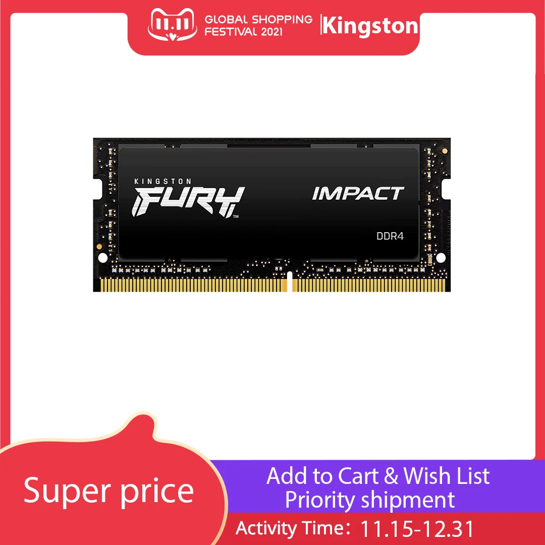 Fury Beast Kingston Hyperx Fury 16gb Ddr3 32GB SODIMM Memory Kit A