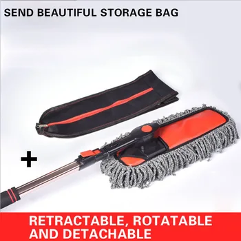 

Car Wash Mop Car Duster Washing Supplies Brushes 180 Degrees Rotation Cleaning Tool With Long Handle