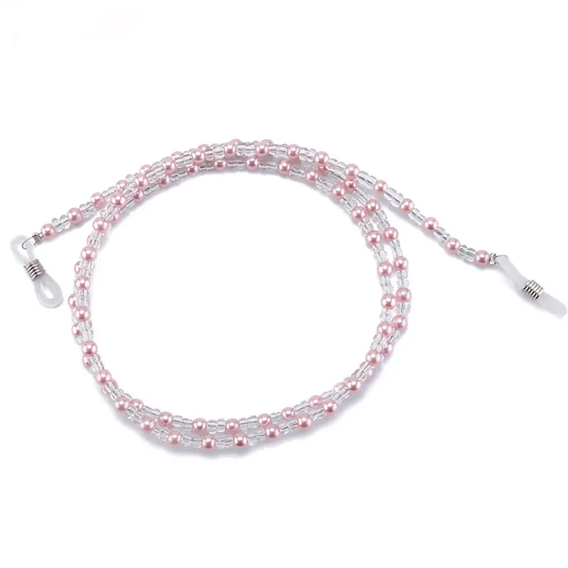 

Eyeglasses Sunglasses Eyewear Chain Pearl Beaded Sunglasses Reading Glasses Chain Cord Holder Lanyard Neck Strap Rope Silver Red