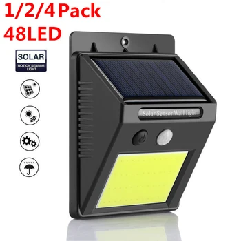 

Solar Power Light PIR Motion Sensor 48 LED Wall Light Upgrade Rechargeable Waterproof Saving Street Solar Garden LED Light