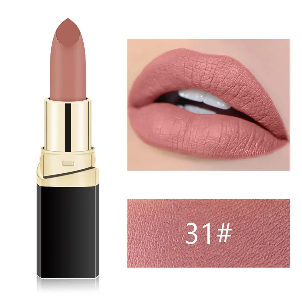 Miss Rose Lipstick Makeup MaquillageReal Matte Batom mate Maquiagem Lip stick Cosmetic Lipstick Set Nude Kit Red Dark - Цвет: 31
