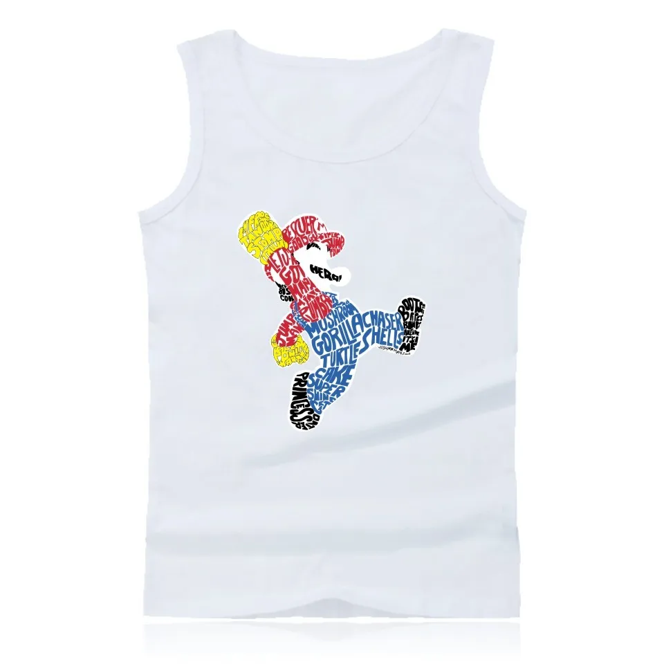 

Super Mario Funny Tank Tops plus size Summer Vest Fitness Sleeveless muscle Shirt Bodybuilding Tank Top Men Gym Clothing