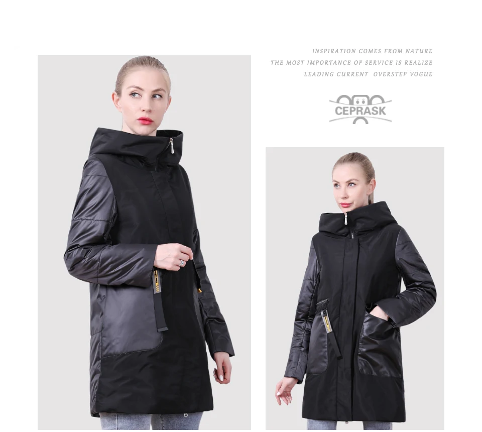 size outono casaco longo acolchoado moda parka