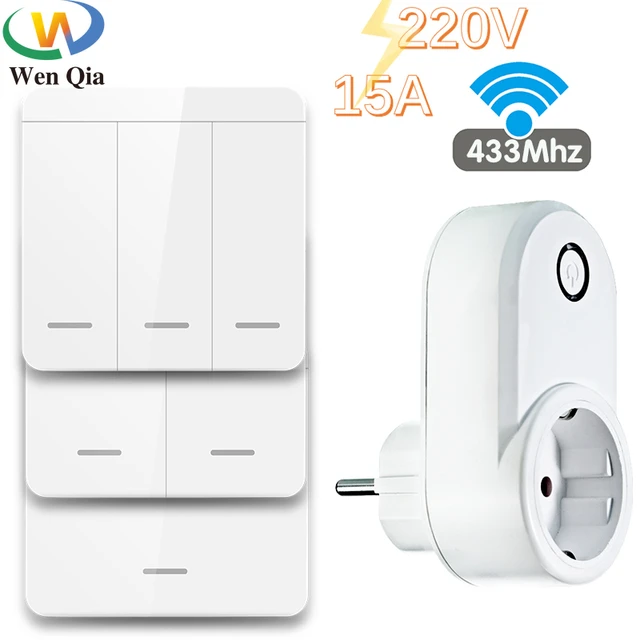 Rf Smart Plug In Socket Wireless Remote Control Switch 433MHz 220v 15A  3000W EU FR Universal Outlet for Smart Home Electrical - AliExpress