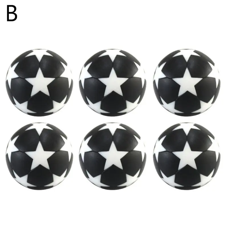 6pcs 32mm Table Soccer Foosball Fussball Football Machine Accessories Replacements Mini Black and White Ball Kids Indoor Games