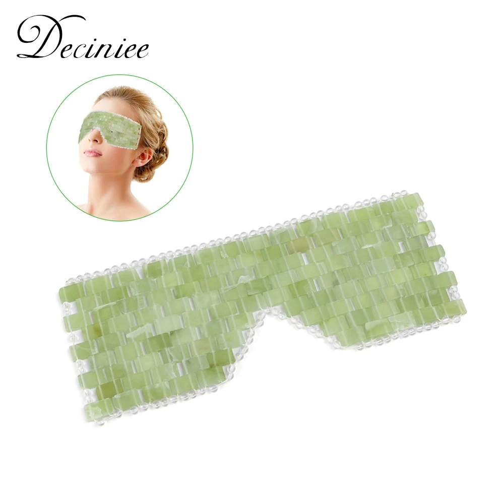 Jade Eye Mask Natural Stone Healing Cool Eye Mask for Sleeping